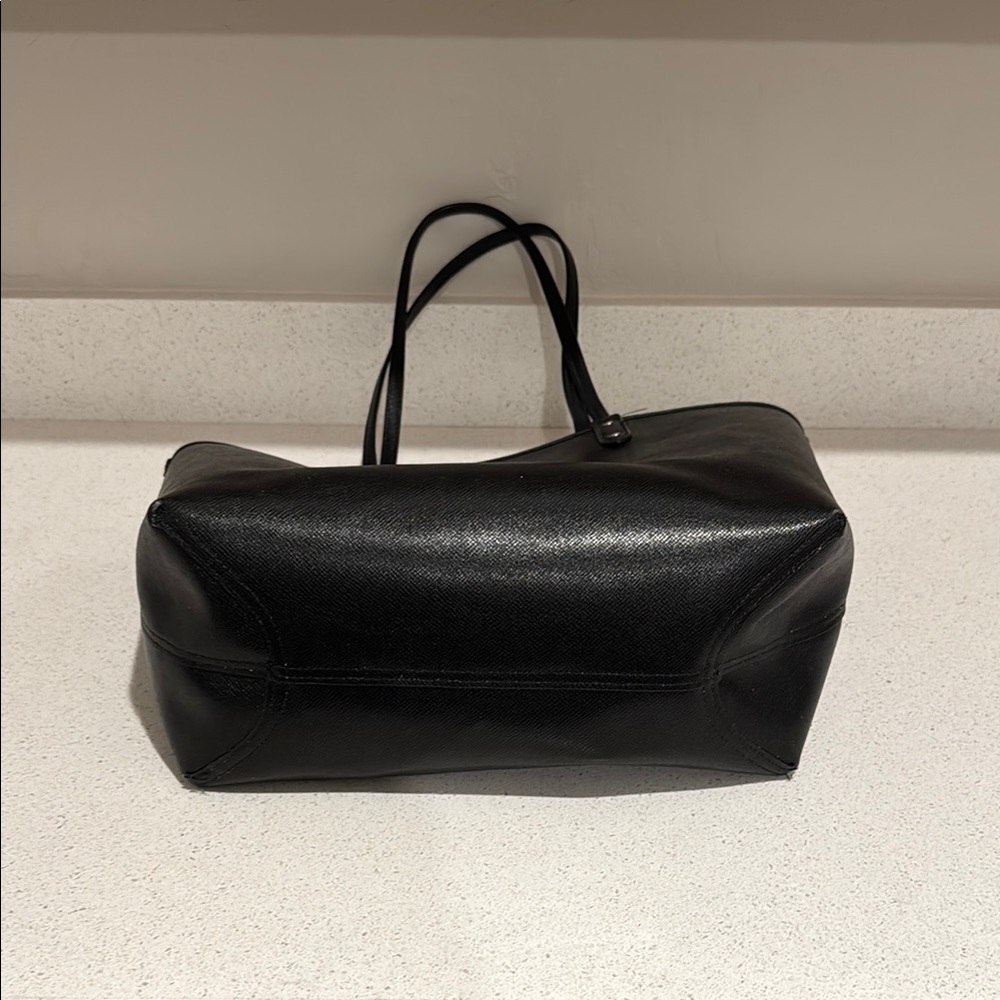 Coach Blue and Black Floral Tote - Picture 6 of 8